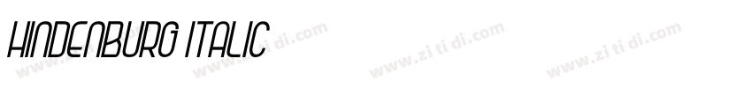 HINDENBURG ITALIC字体转换